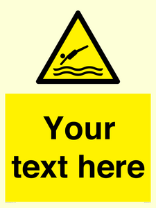 Custom Warning diving area